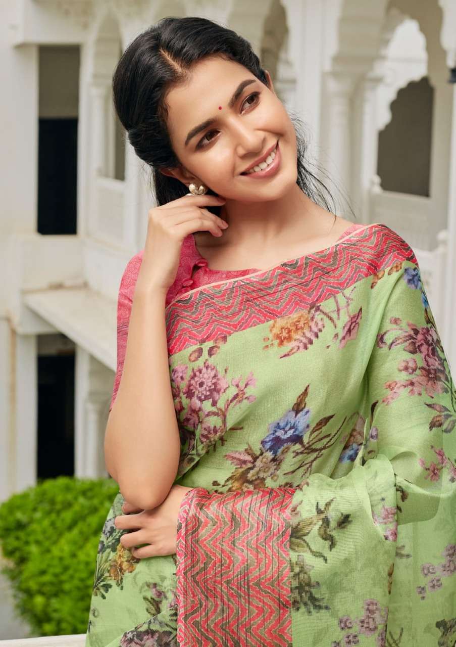 shangrila rosey organza vol 2 series 5541-5552 slub organza saree  