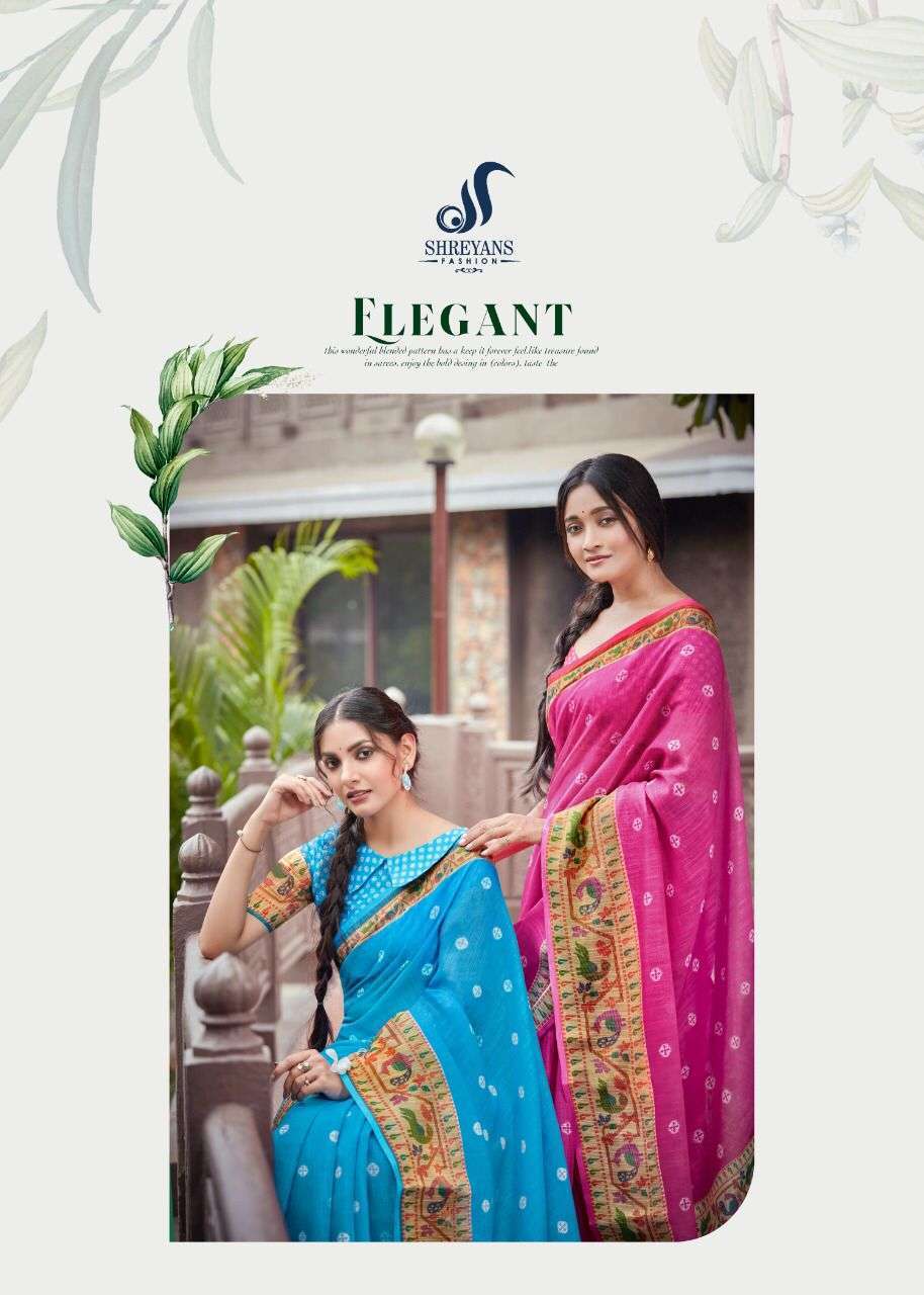 shreyans fasion hocky silk series 01-12 linen gold patta saree