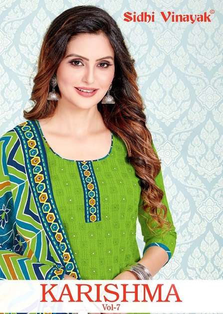 sidhi vinayak karishma vol-7 series 12601-12612 cotton printed suit