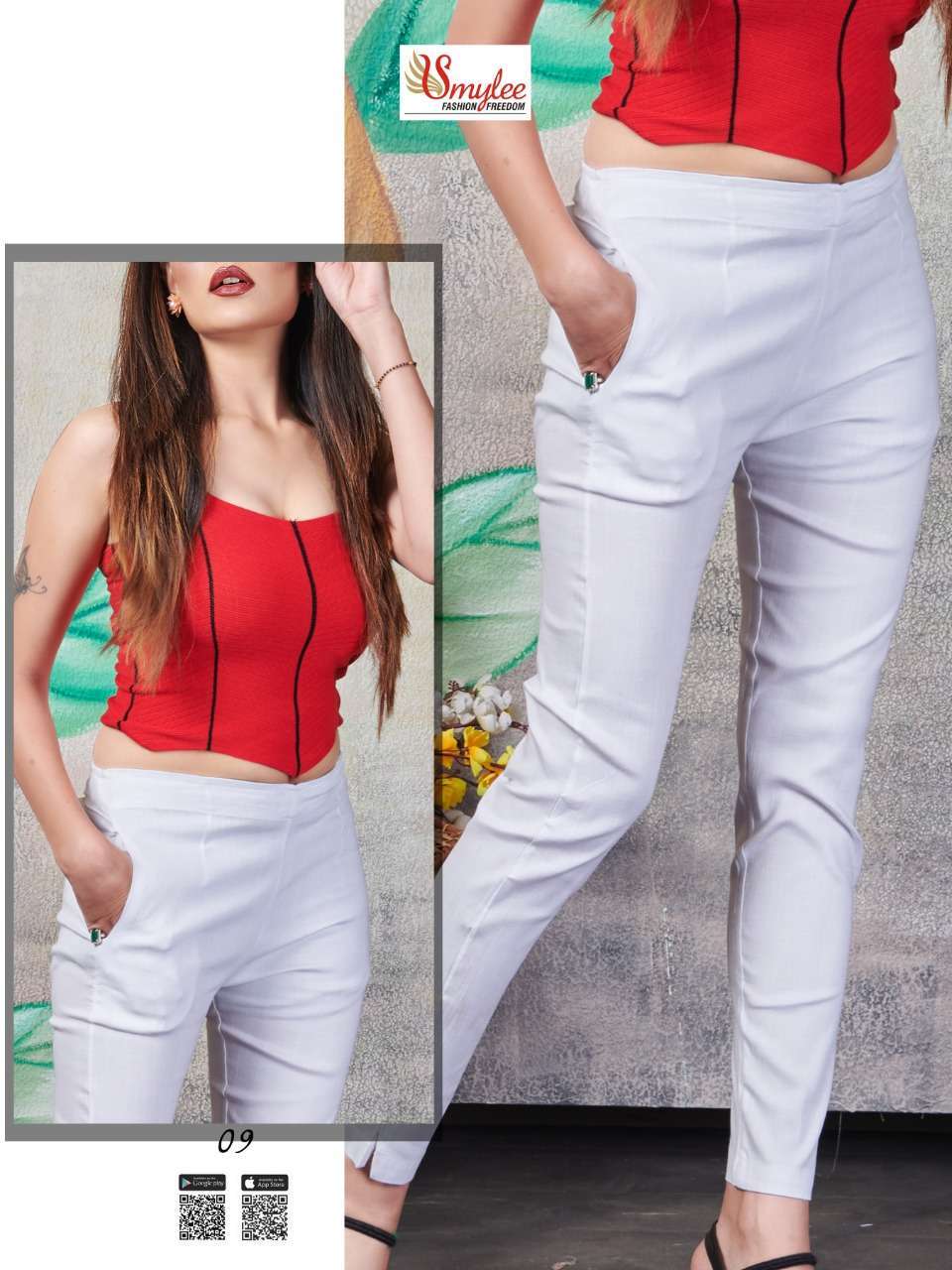 smylee la-bela series 01-10 heavy stretchable slub pants