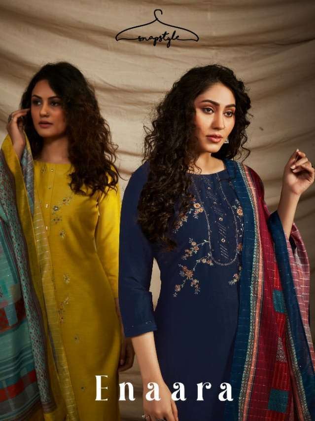 snapstyle enaara series 1025-1030 premium butti silk suit 