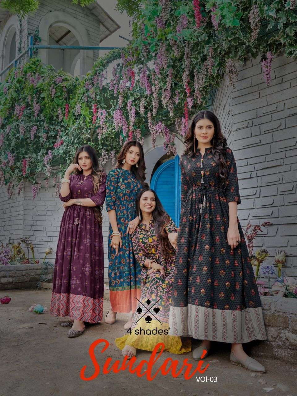 SUNDARI VOL 3 BY 4 SHADES RAYON LONG GOWN COLLECTION