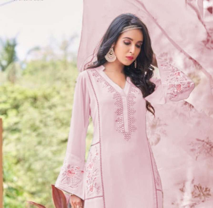 THE FASHION ICON VOL 35 GEORGETTE KURTI WITH FANCY PANT SET