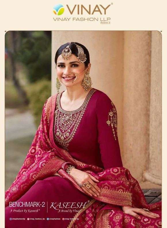 vinay fashion benchmark vol 2 series 14551-14558 barfi silk suit