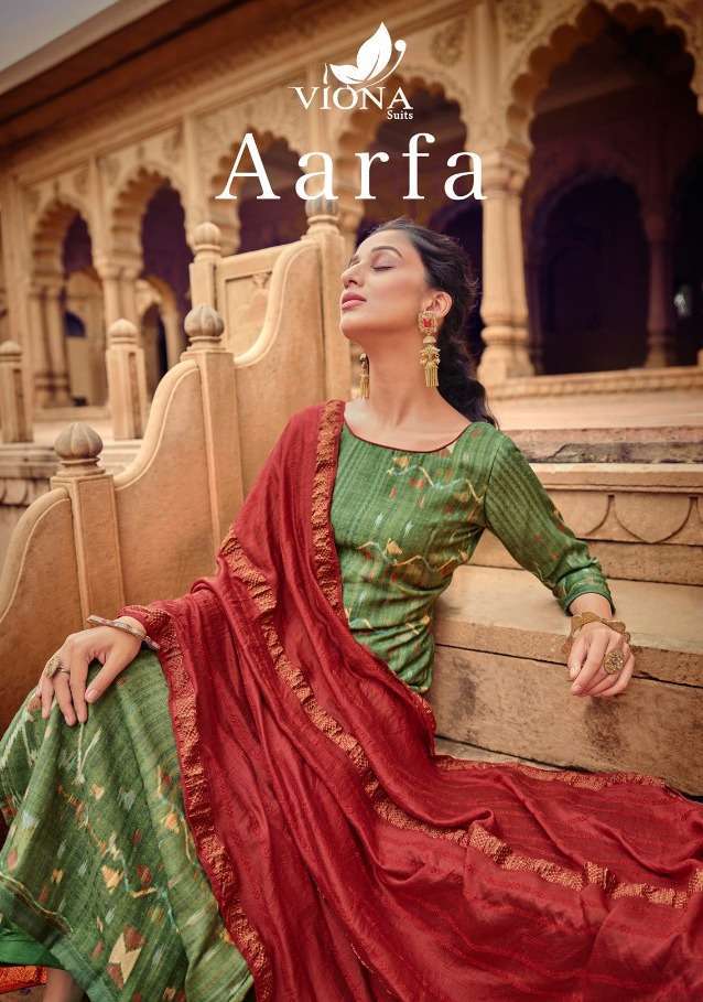 viona aarfa series 1001-1008 pure pashmina dobby suit