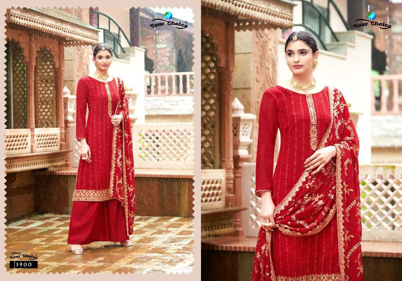 your choice karva affair 1 3898-3901 blooming georgette suit 