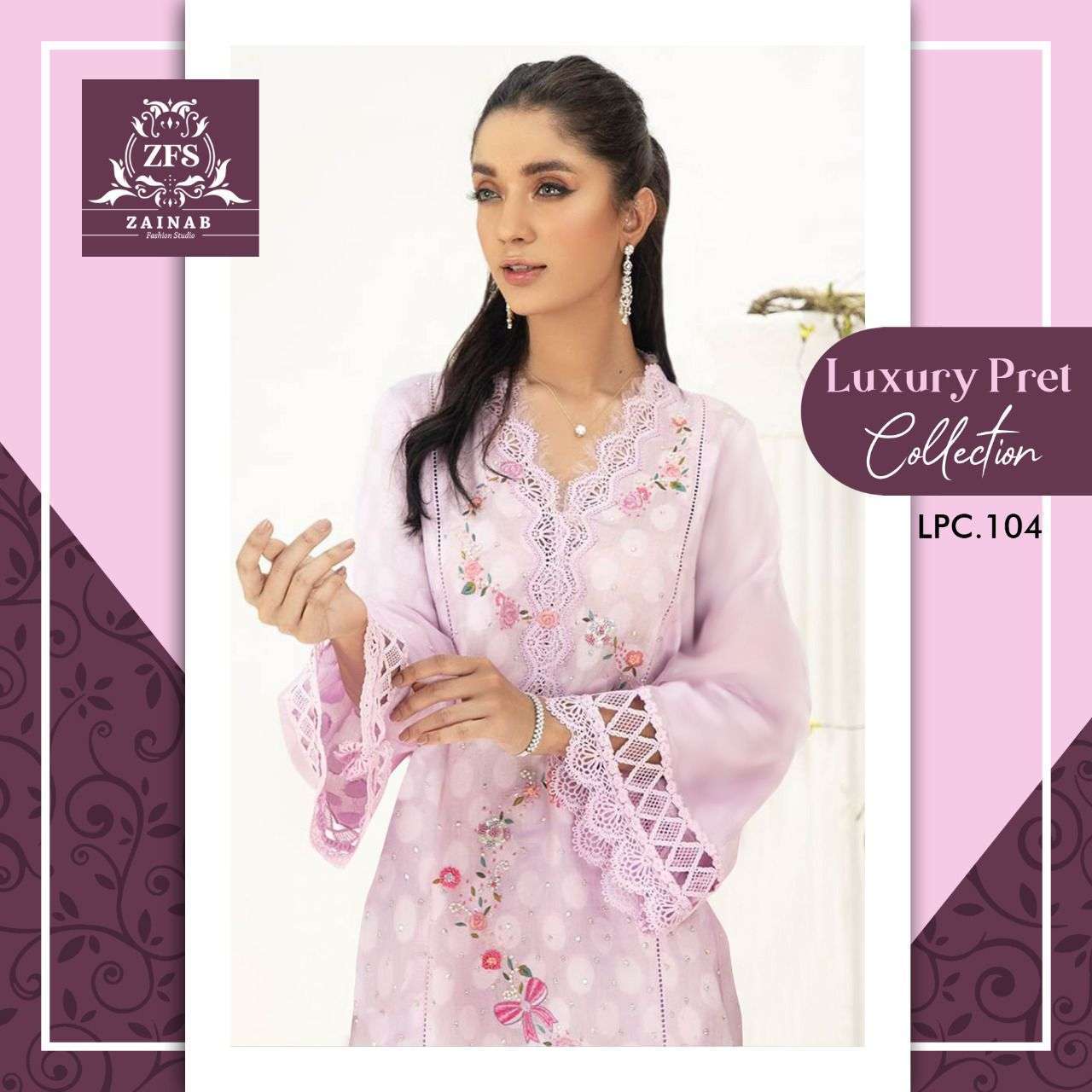 zainab fashion lpc 104 Pure Georgette  Luxury preet Tunic 
