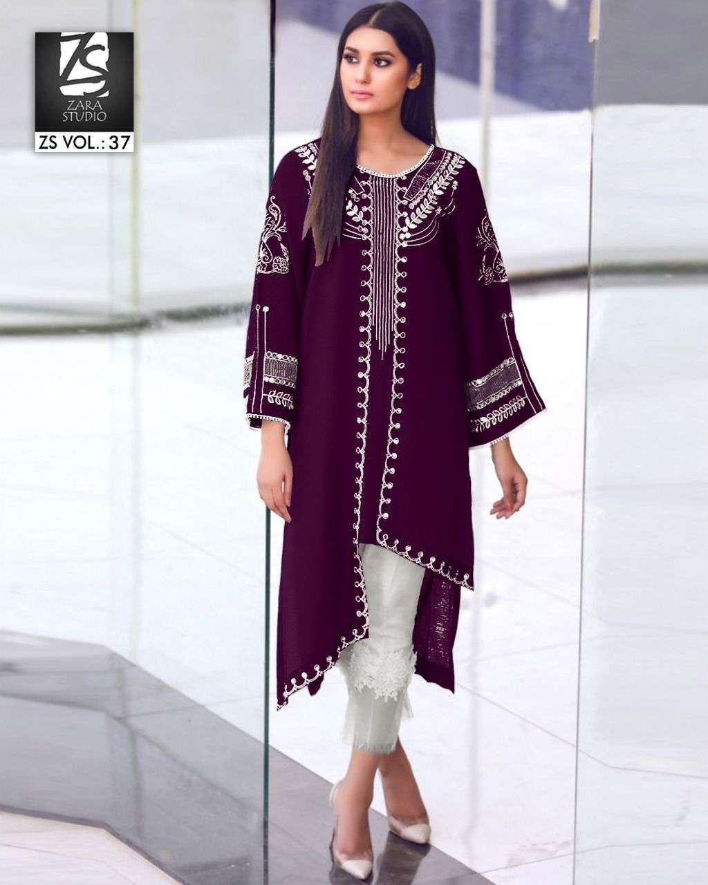zara studio zs vol 37 pure georgette tunic 