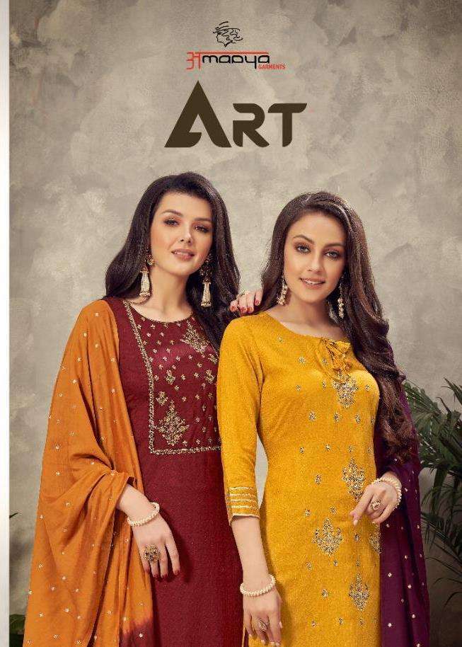 amaaya garments art series 1001-1005 pure viscose dobby suit
