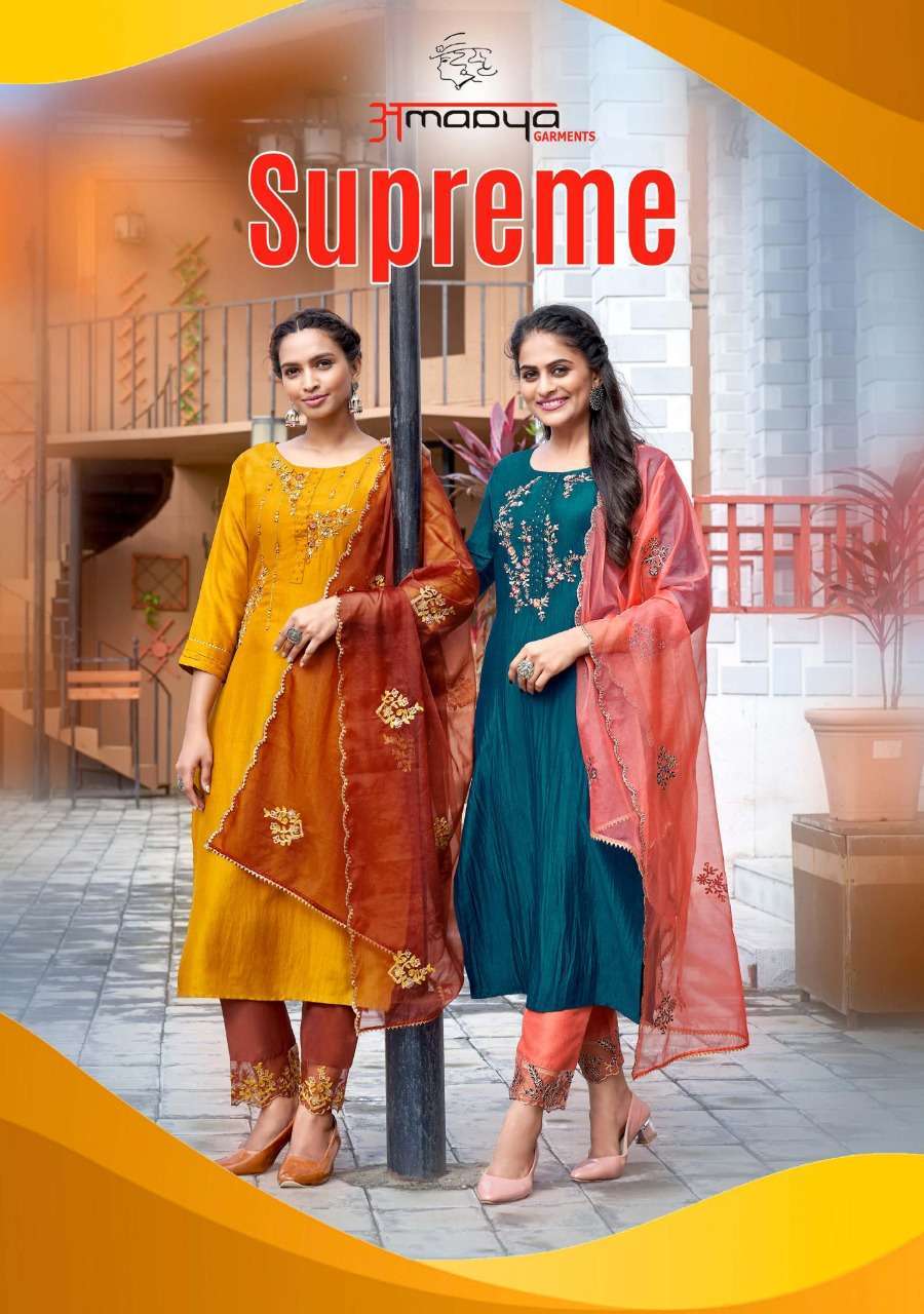 amaaya supreme series 3001-3006 chinon silk suit