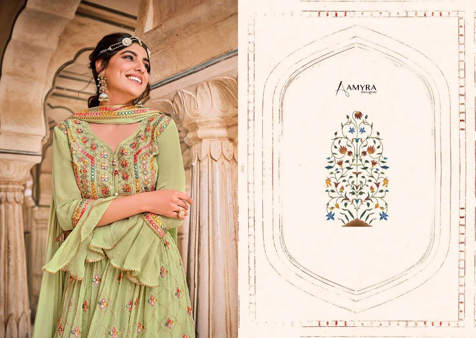 amyra designer riwaz vol 2 series  Heavy Real saudi Georgtte suit
