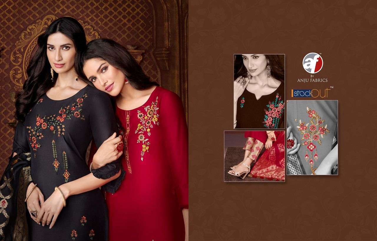 anju fabrics falak vol 1 series 5021-5028 bember silk suit 