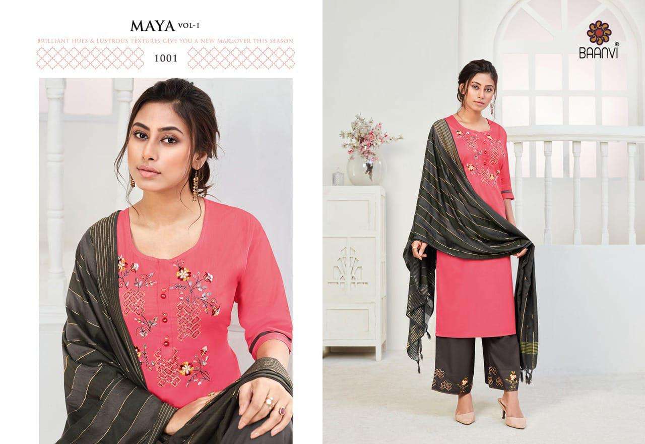 baanvi maya vol 1 series 1001-1007 jam satin cotton suit
