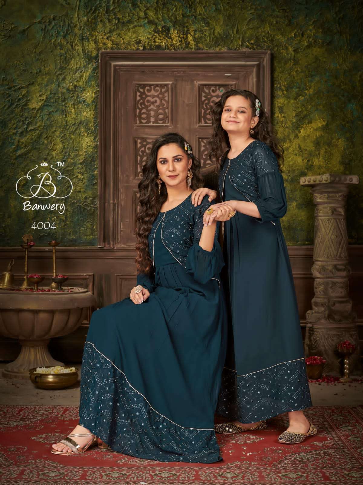 banwery me & mom series 4001-4004 heavy blooming georgette kurti