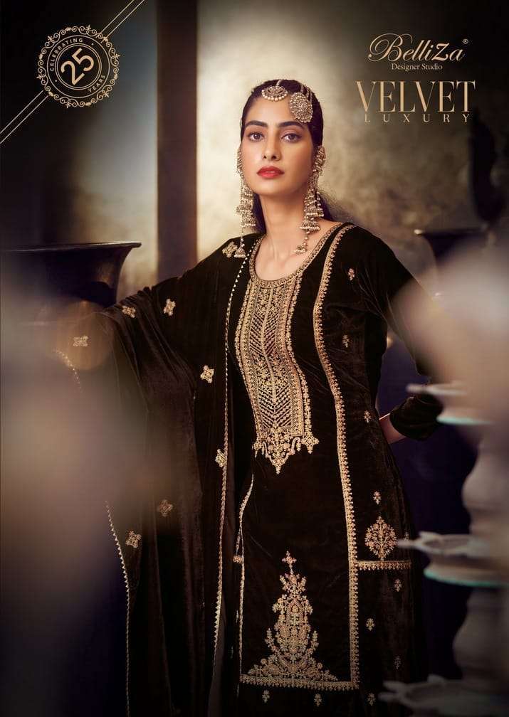 belliza velvet luxury series 713001-713006 pure velvet suit 