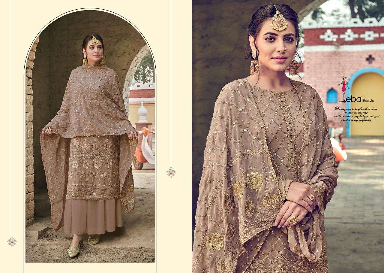 EBA ASHPREET NX DESIGNER HEAVY CHINON SUIT 