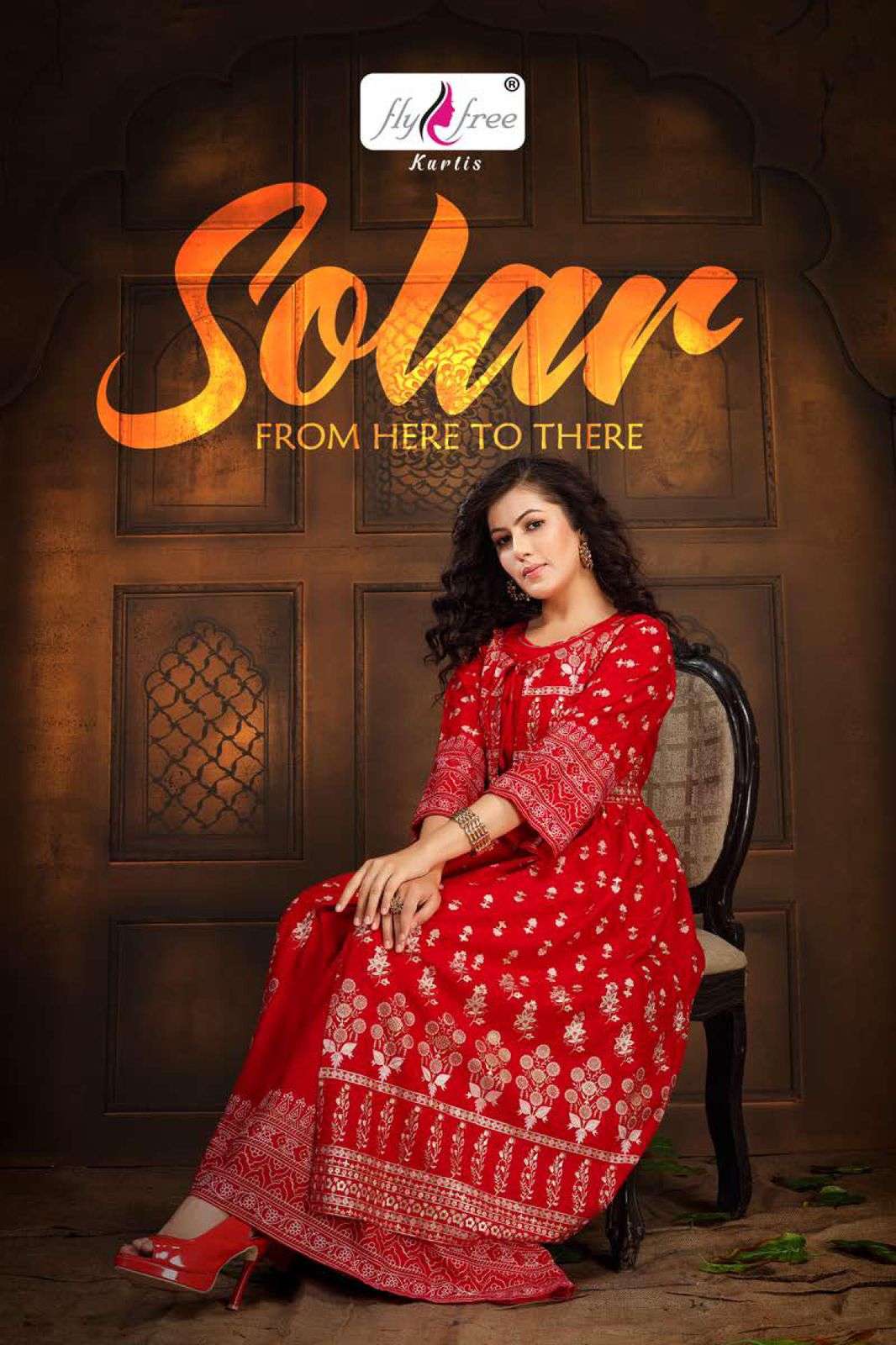 fly free solar series 101-106 heavy art rayon 14 kg kurti 
