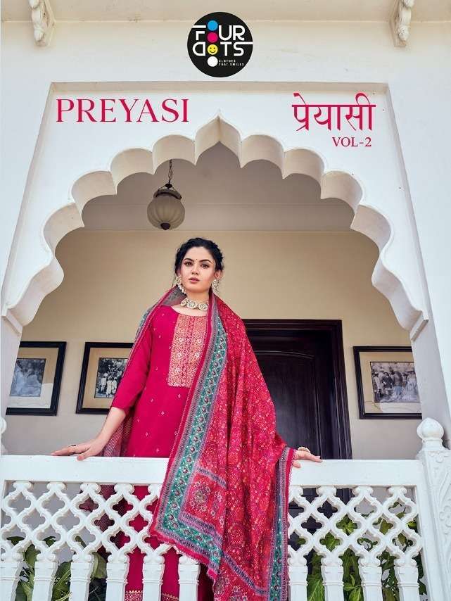 fourdots preyasi vol 2 series 0531-0534 pure muslin suit