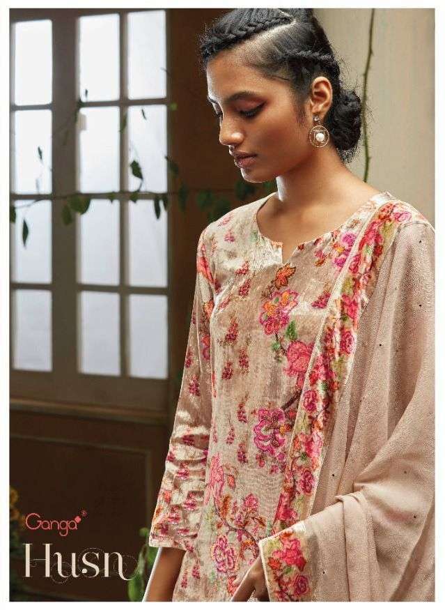 ganga husn series C0762-C0766 premium pure velvet suit 