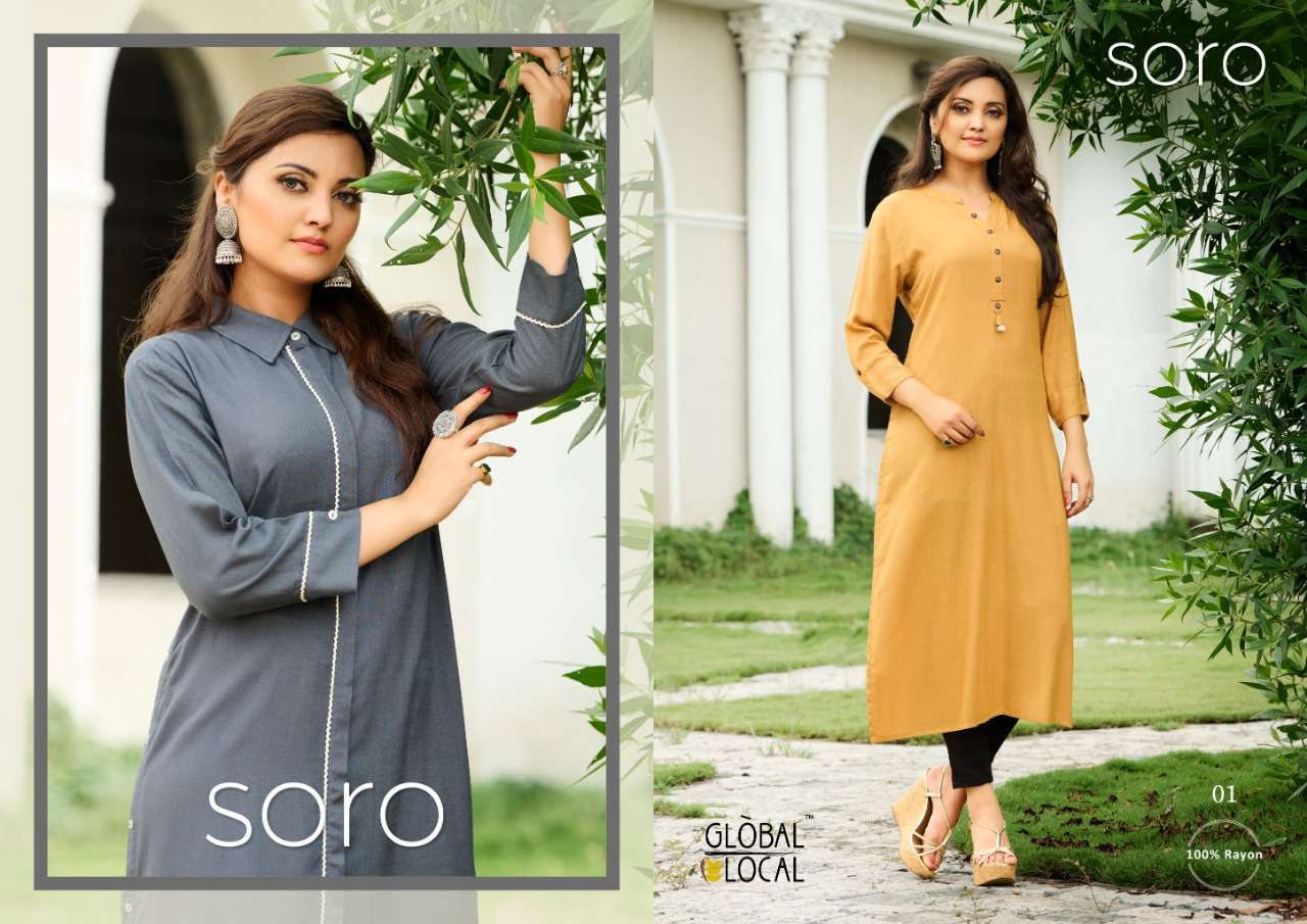 global local soro series 01-04 pure rayon kurti 