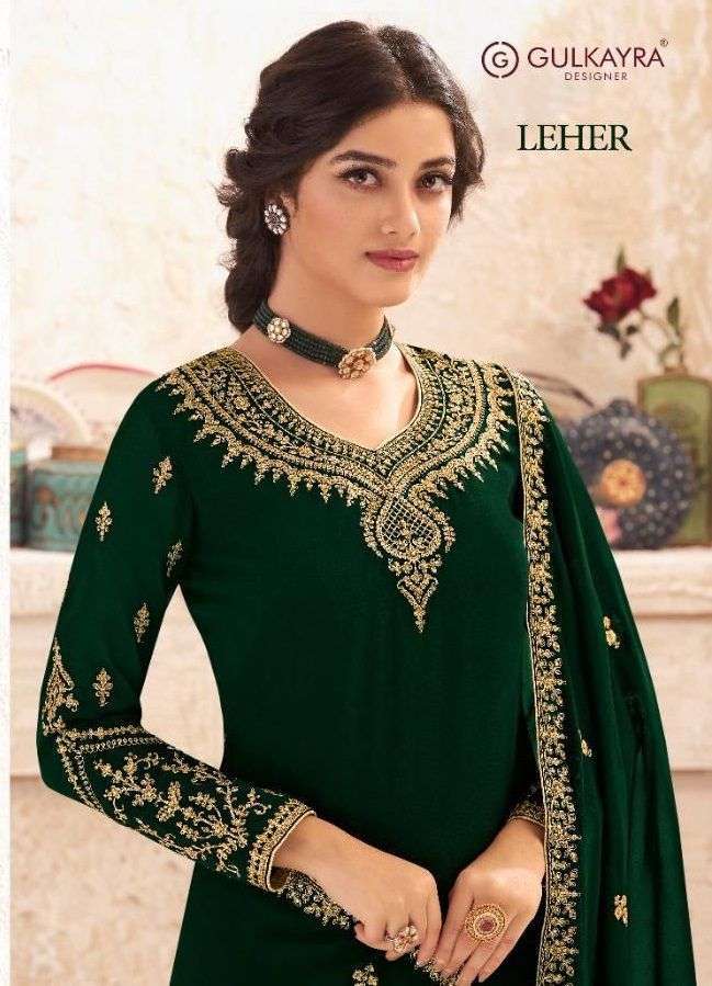gulkayra leher series 7011-7014 real georgette suit