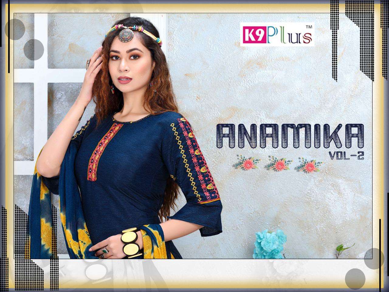 k9 plus anamika vol 2 series 01-08 heavy rayon suits 
