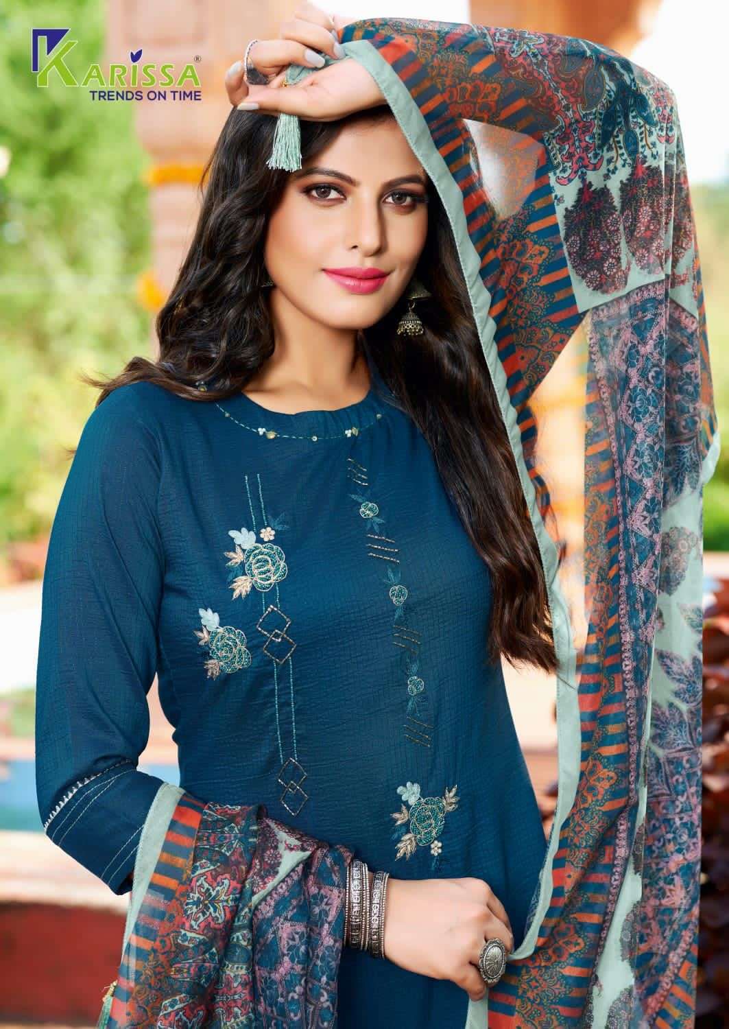 karissa albelee series 1001-1006 chinon sparkle Premium Weaving suit