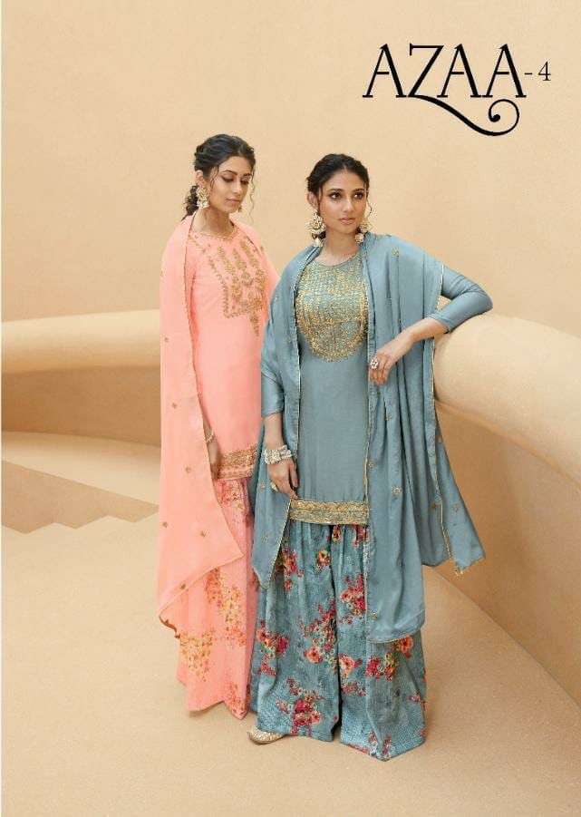 KARMA AZAA VOL-4 DESIGNER PURE MUSLIN SUIT 