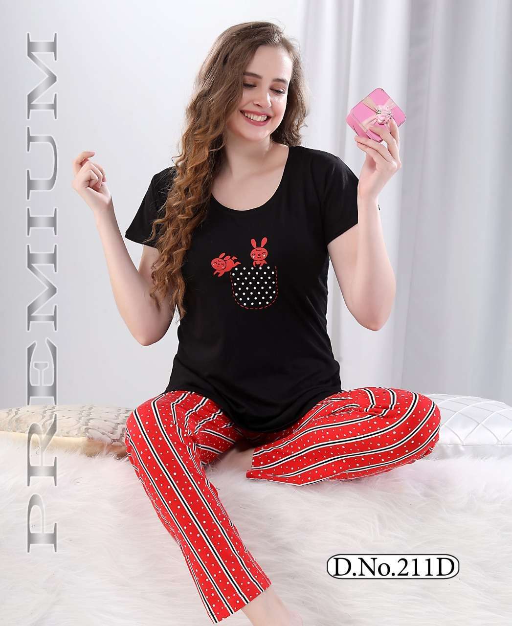 kavyansika vol 211 Cotton Hosiery Ladies Night Suits