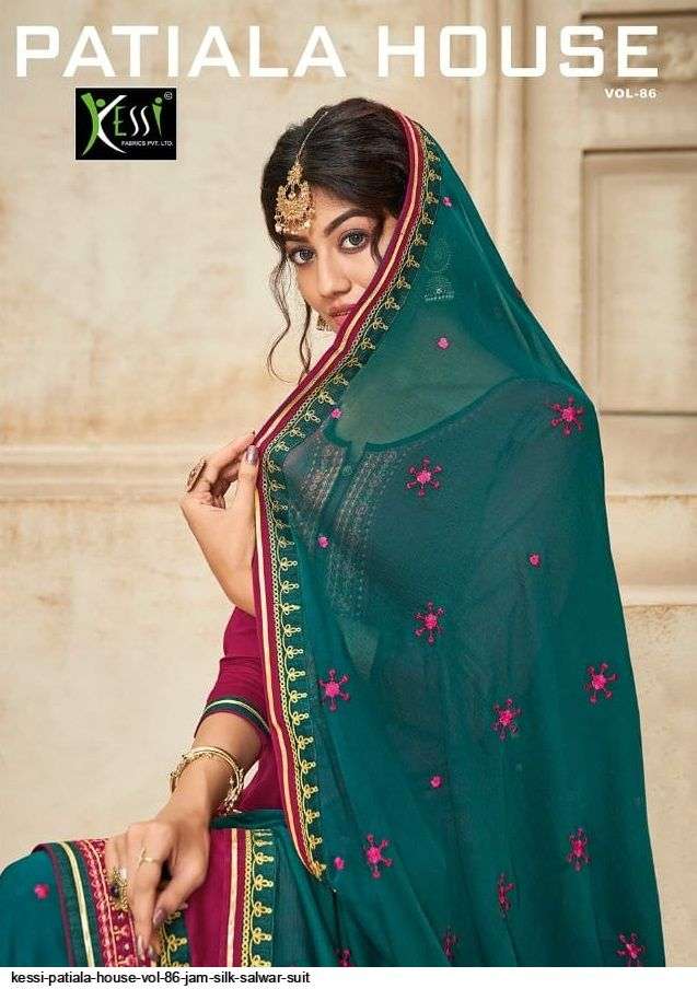 kessi patiyala house vol 86 series 5991-5998 jam silk suit 