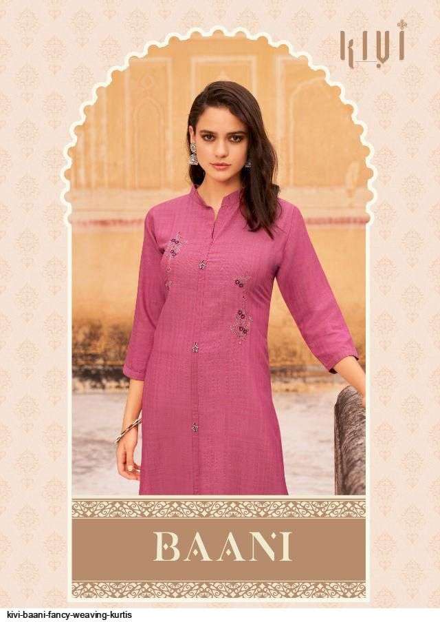 kivi baani series 1001-1006 Fancy Fabrics With Embroidery Work & Stone kurti