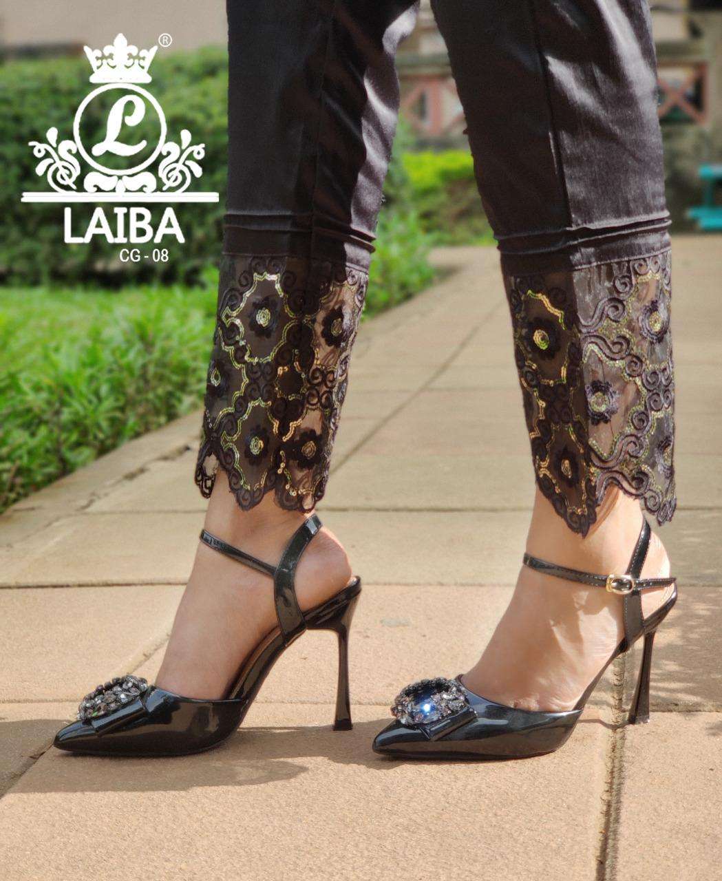 LAIBA DESIGNER CG-08 DESIGNER PURE COTTON SATIN CIGARETTE PANTS 