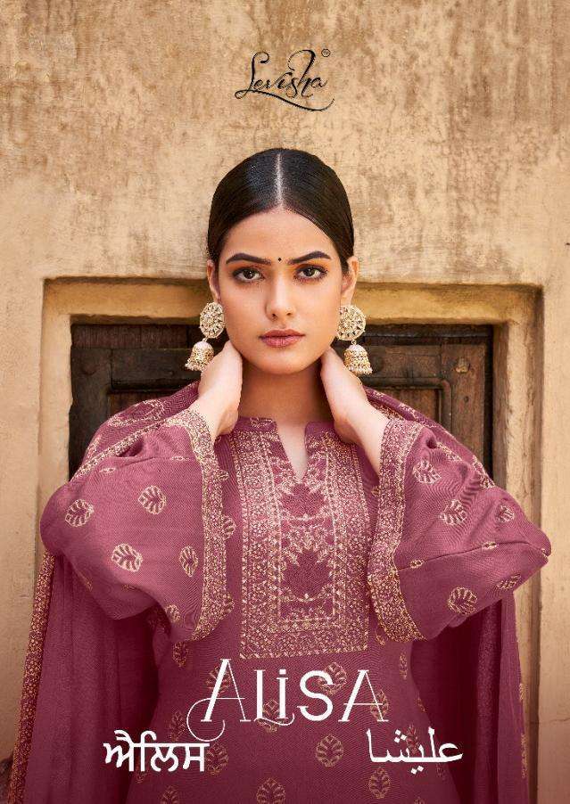 levisha alisa series 2013-2020 pure pashmina jacquard suit