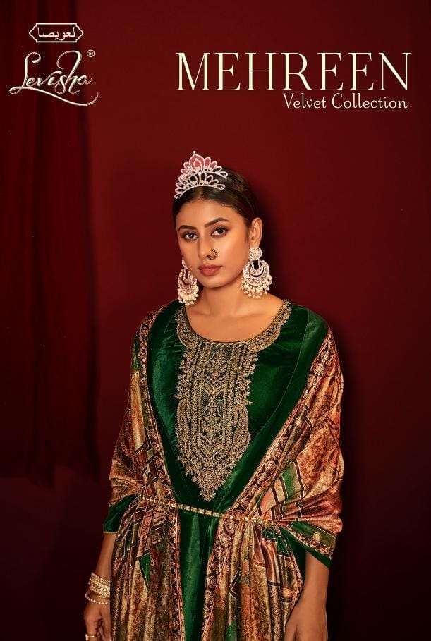 levisha mehreen series 7313-7318 pure 9000 velvet suit