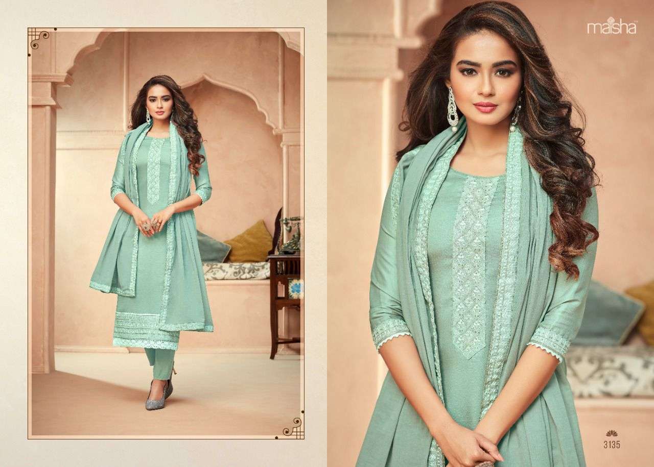 maisha maskeenji shiza series 3135-3141 soft silk suit 