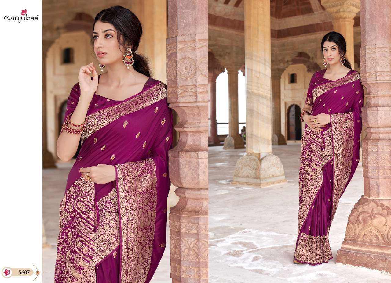 MANJUBAA MADHUBALA SILK SERIES 5601-5610 SILK SAREE 