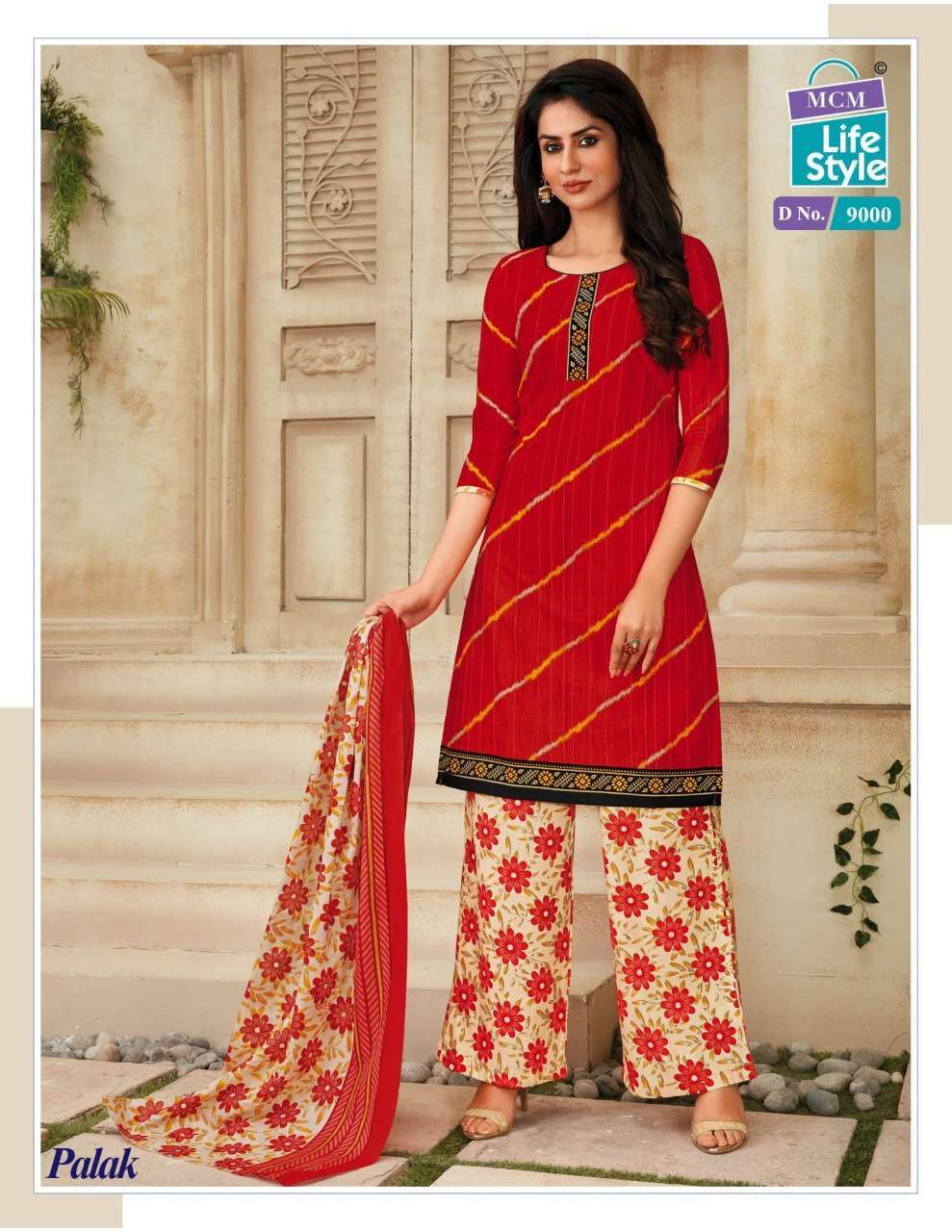 mcm lifestyle palak vol 1 series 9000-9029 cotton printed suits 