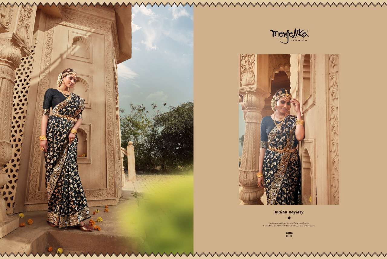 MONJOLIKA VARTIKA VOL-38 DESIGNER BANARASI SILK SAREE