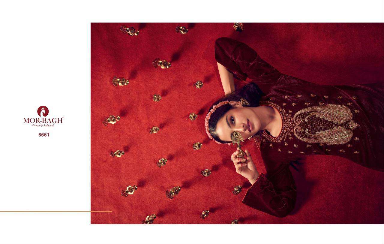 mor bagh rajjo series 8661-8666 Pure 9000 velvet suit
