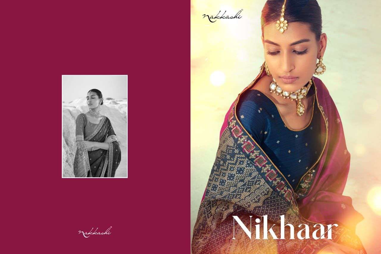 NAKKASHI NIKHAR DESIGNER SLUB SILK SAREES 