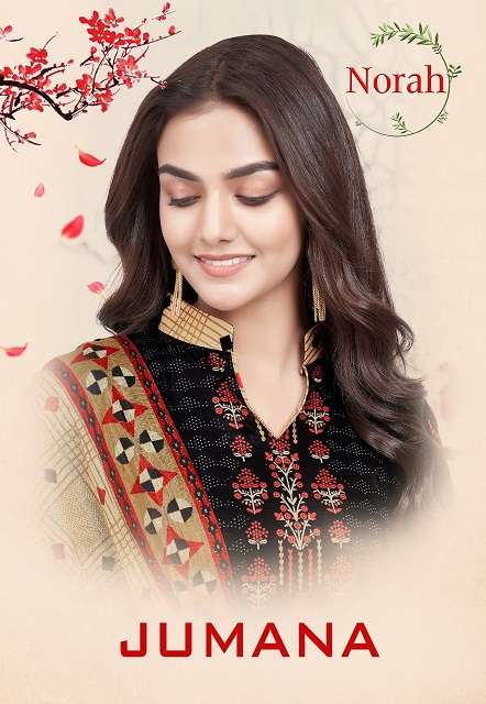 Norah Jumana series 1001-1012 cotton printed suit
