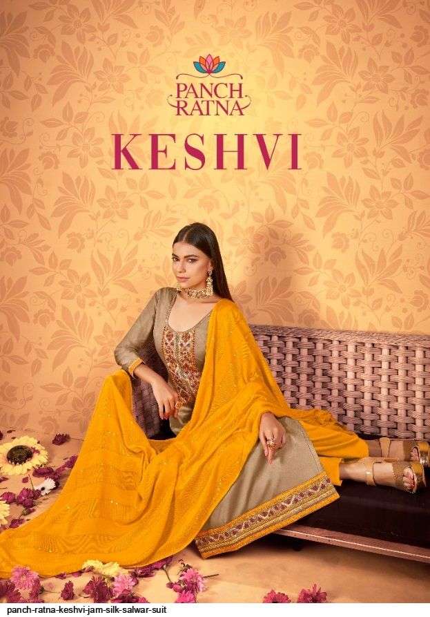 panch ratna keshvi series 11451-11455 Jam Silk suit