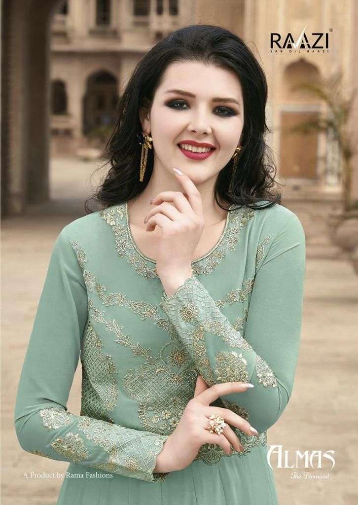 RAMA FASHIONS RAAZI ALMAS-3 DESIGNER SOFT GEORGETTE SUITS 