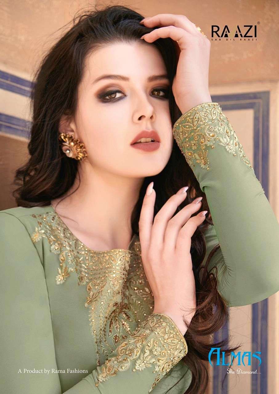 RAMA FASHIONS RAAZI ALMAS-4 DESIGNER SOFT GEORGETTE SUITS 