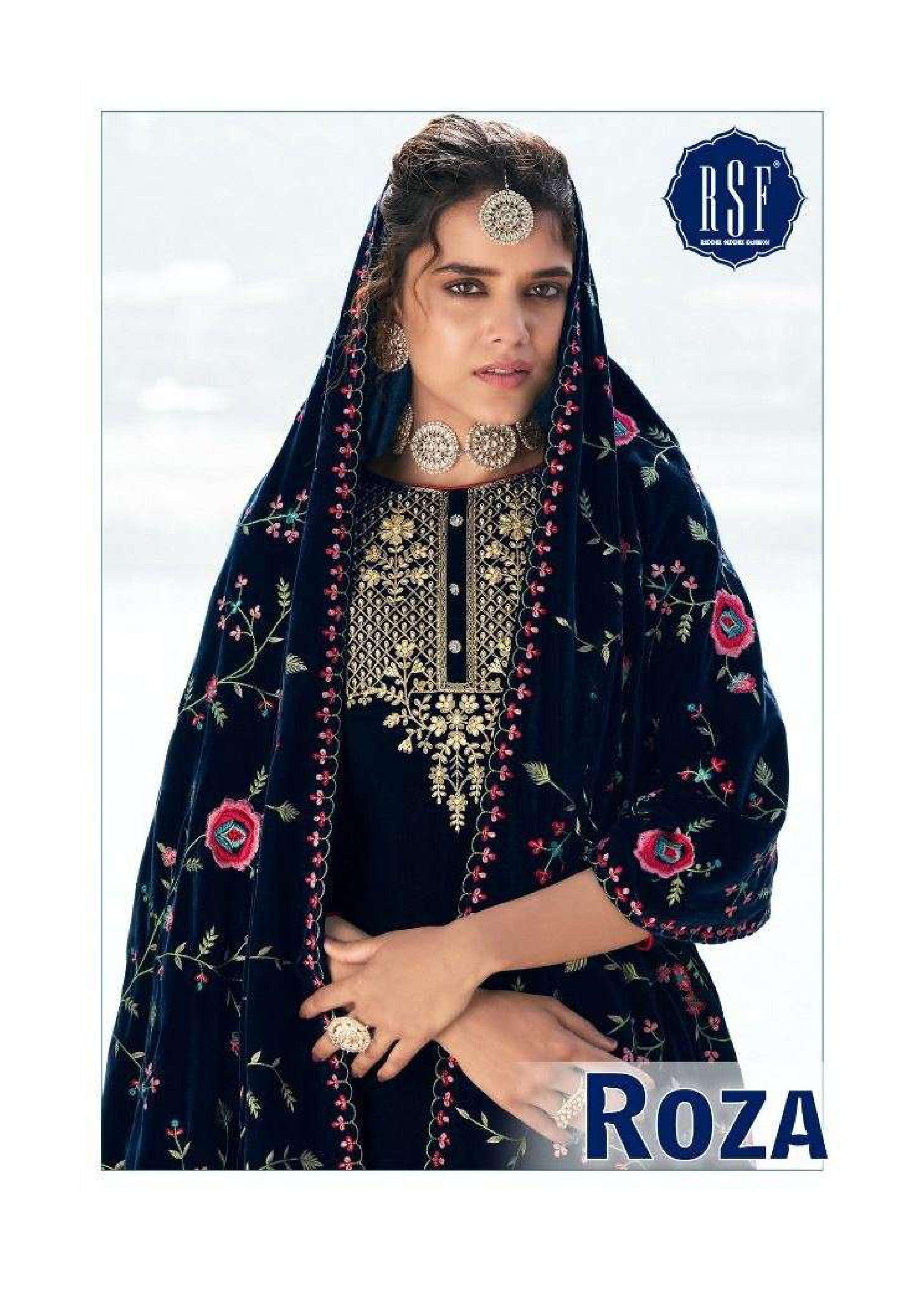 riddhi siddhi roza series 19501-19504 Pure 9000 velvet suit
