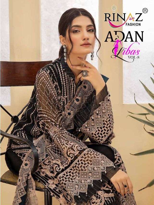 rinaz adan libas vol 8 series 9901-9904 faux georgette suit