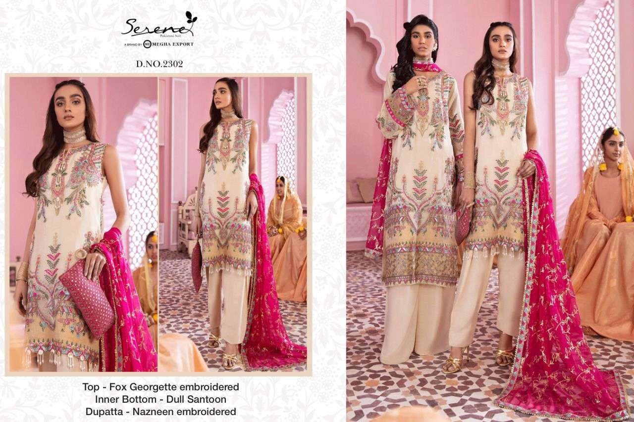 SERENE IZNIK DESIGNER FAUX GEORGETTE SUITS 