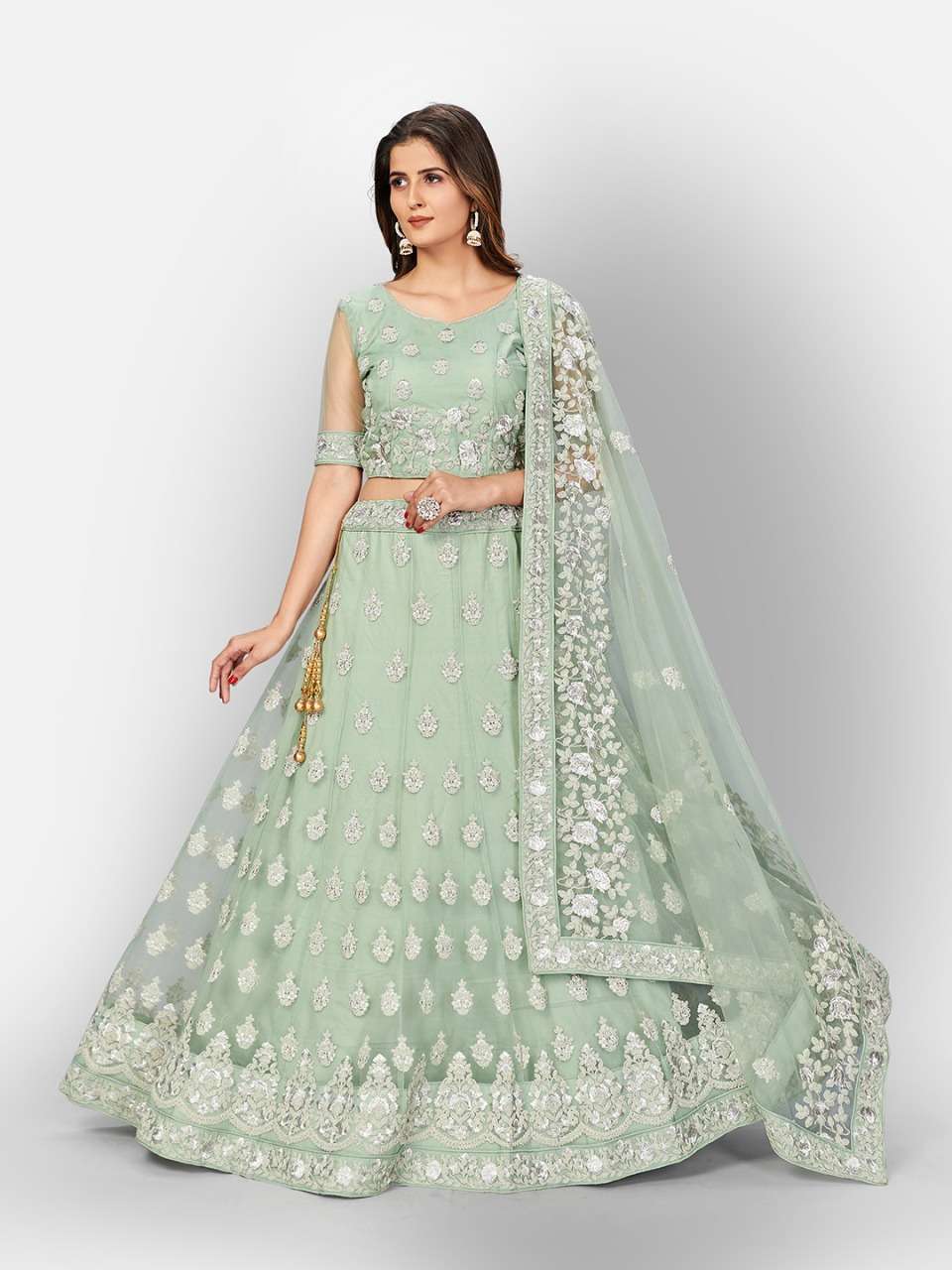 shee star urva vol 2 soft net lehenga thread and zari 