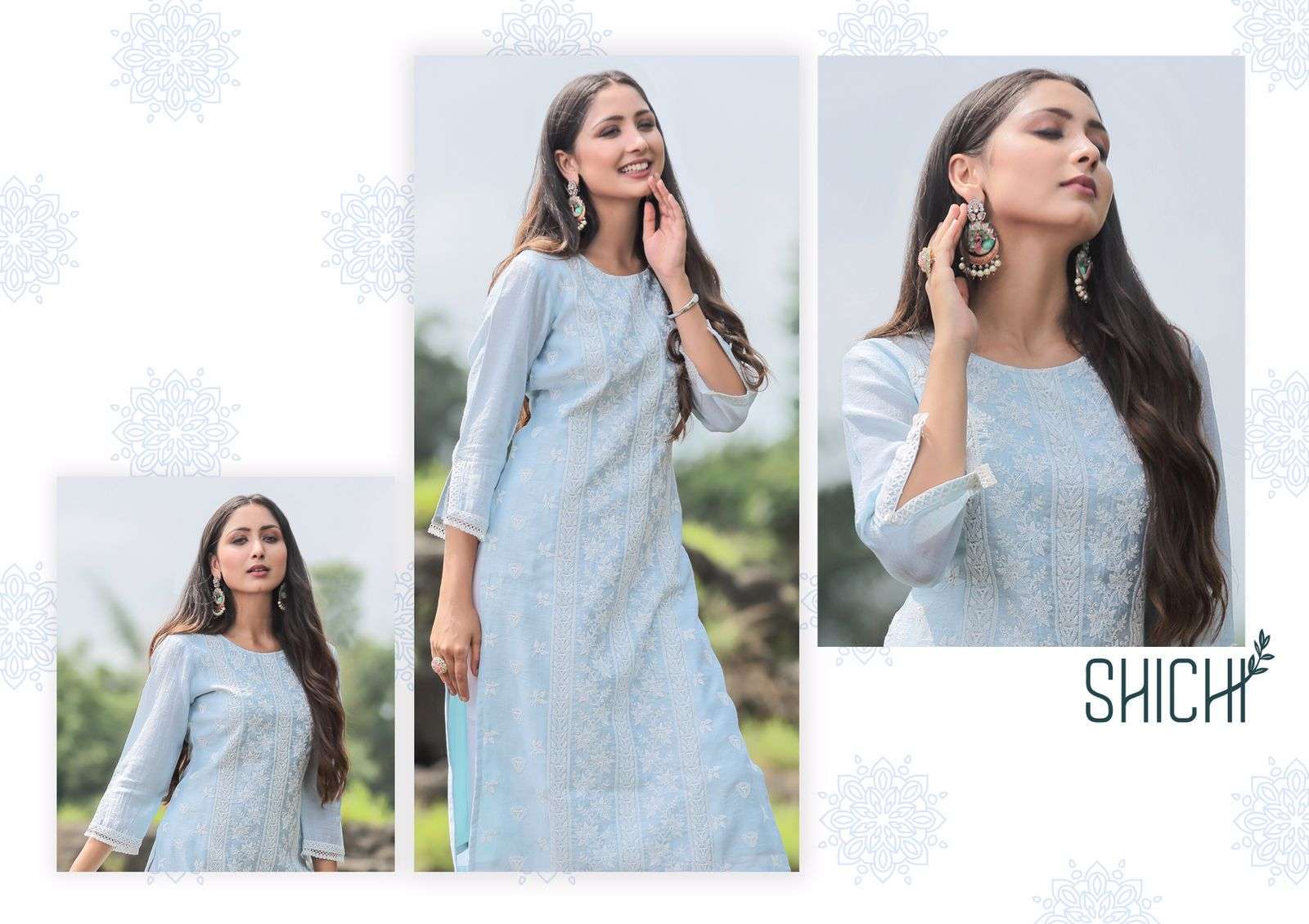 shichi qurbat series 01-06 linen silk kurti 