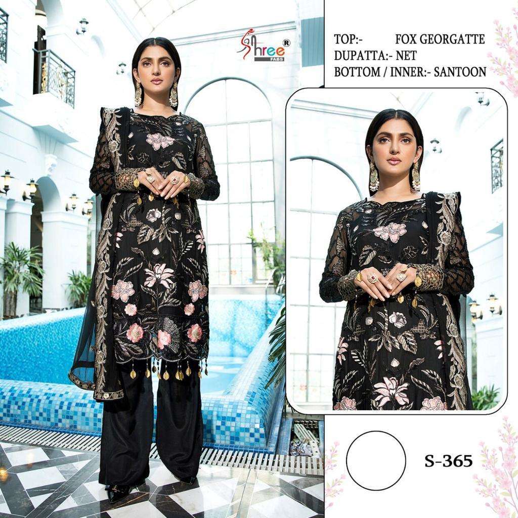 SHREE FAB S-365 DESIGNER FAUX GEORGETTE SUIT 